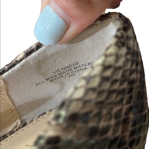 Boston Proper Viennese D’Orsay Faux Snakeskin Heels Stiletto Size 7.5 - Picture 6 of 8